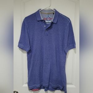 Robert Graham Mens Short Sleeve Blue Polo Shirt
